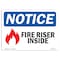 Signmission OSHA Notice Sign, Fire Riser Inside With Symbol, 10in X 7in Decal, 7" W, 10" L, Landscape OS-NS-D-710-L-12649 - alternate 1